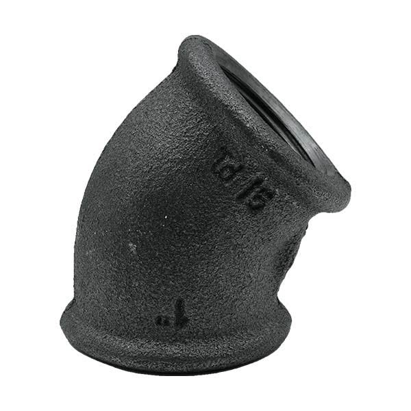 3/4" Siyah 45 Derece Açık Dirsek Trakya Döküm - Bursay